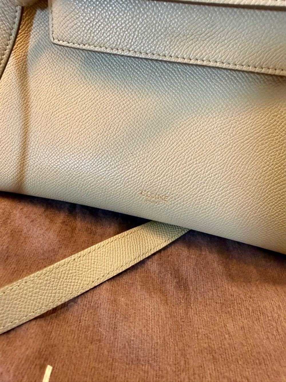 Celine Mini Belt Bag – Taupe Grey Grained Calfskin - Picture 4 of 16